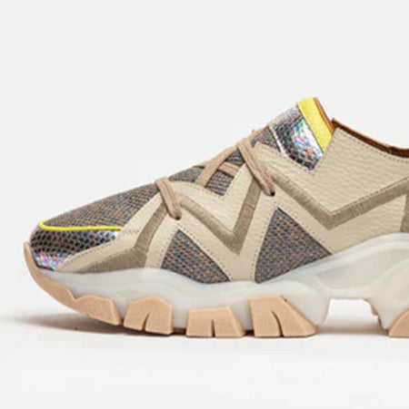 Multi-Panel Leather Upper