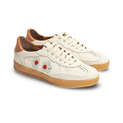 Pair of cream sneakers